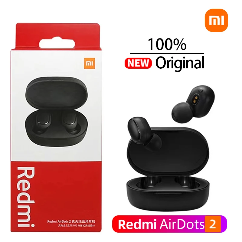 Xiaomi Redmi Airdots 2 Auricolari Mi Original Xiaomi True Wireless Headphones Bluetooth Air Dots Headset Tws Auricolari Control