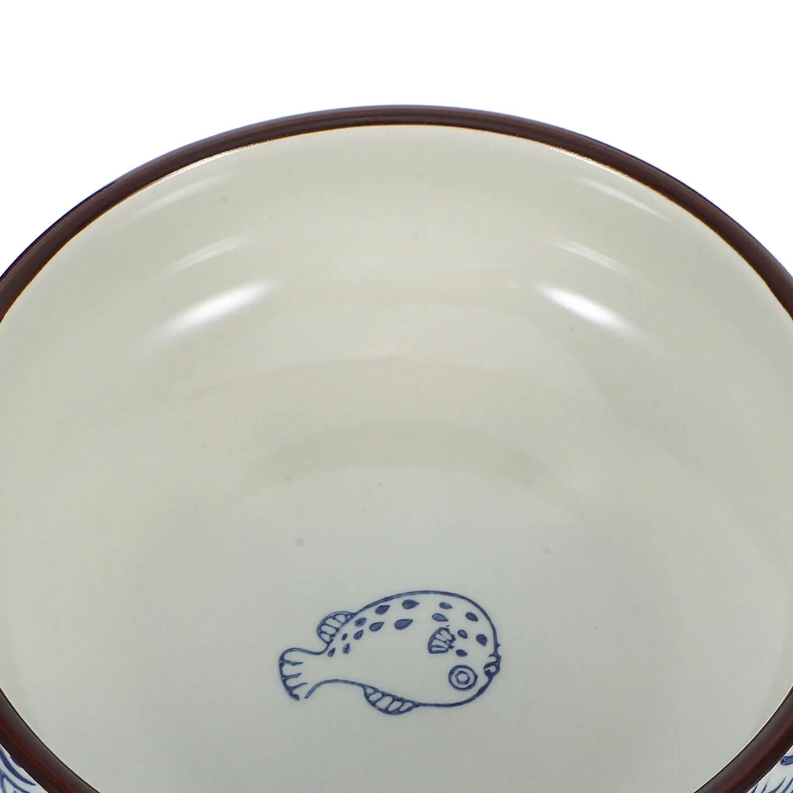 서예 연습용 세라믹 잉크 접시 손으로 그린 물고기 디자인 도자기 잉크통 수미 그림 붓 세척기