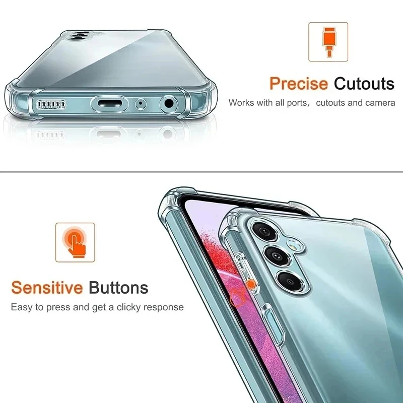 Enhanced Shockproof & Antiskid Phone Case with Four-Corner Anti-Drop Protection
