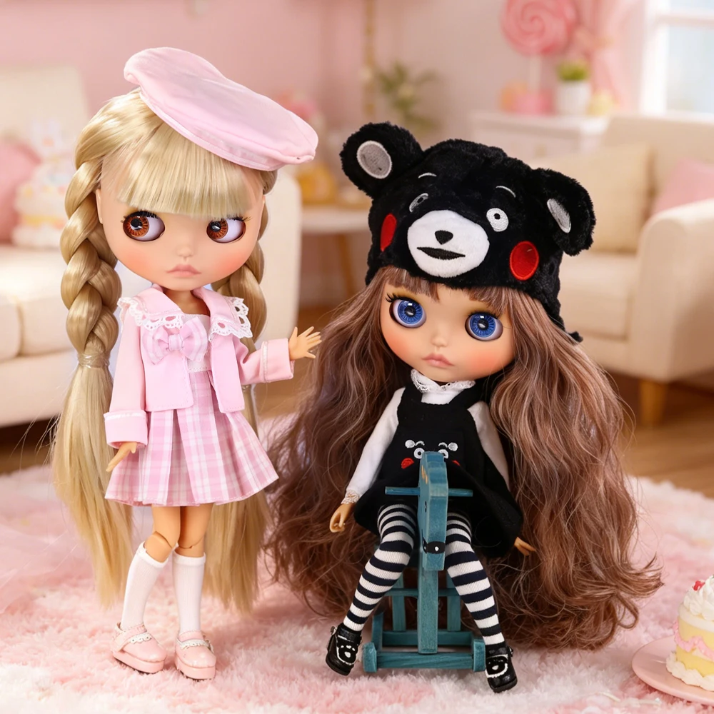 ICY DBS Blyth Puppe 1/6 Gelenkpuppe 30cm Hellbraune Haut Mattes Gesicht Mädchen-Set Puppe BJD Spielzeug Geschenk