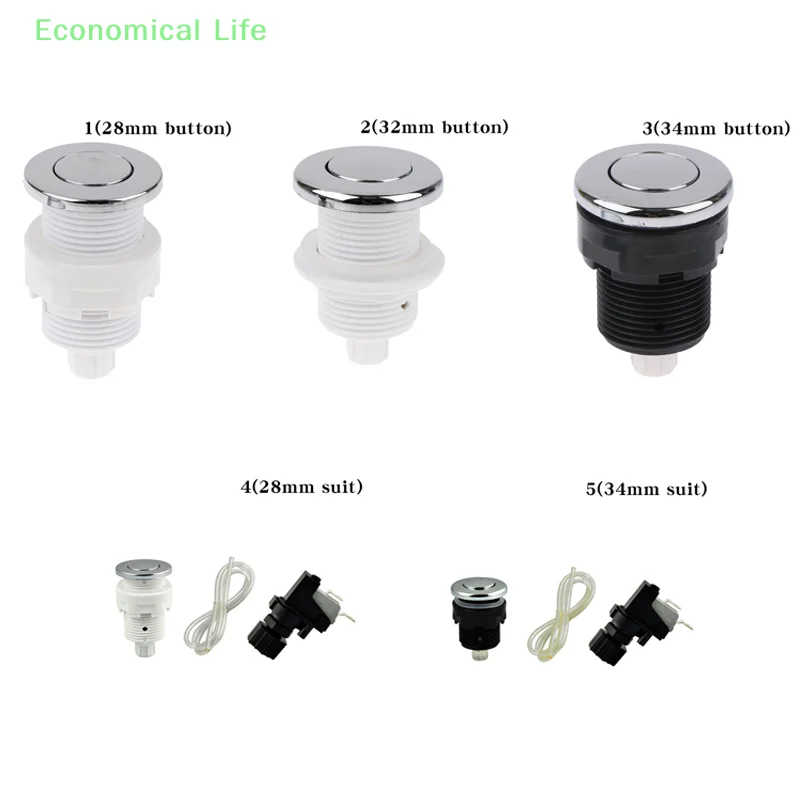 Pneumatic Switch On Off Push Button For Bathtub Spa Waste Garbage Disposal Whirlpool 28/32/34mm