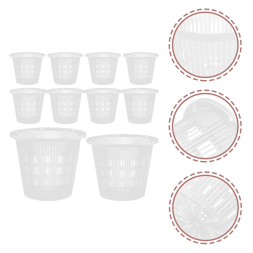 

10 Pcs Phalaenopsis Orchid Pot Floral Decor Garden Planter Pots Plastic Flowerpots