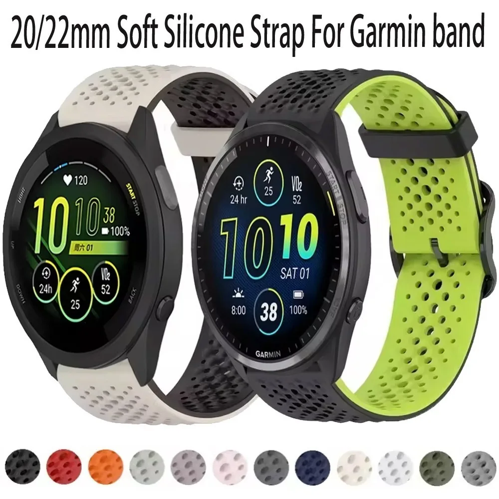 Soft Silicone Sports Strap - Comfortable & Replaceable Band for Garmin Watches