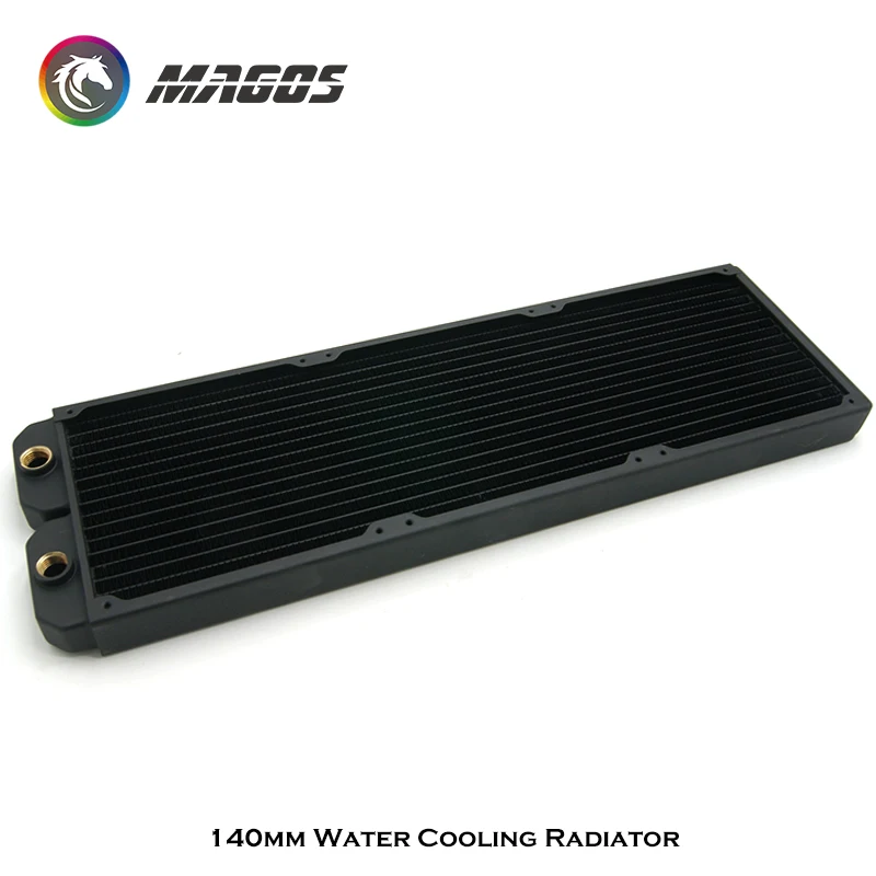 Refrigerador de Água de Cobre 140 mm 280 mm 420 mm Refrigerador de Água Líquido Cpu Gpu Trocador de Calor para 140 mm Ventilador pc - Imagem 3