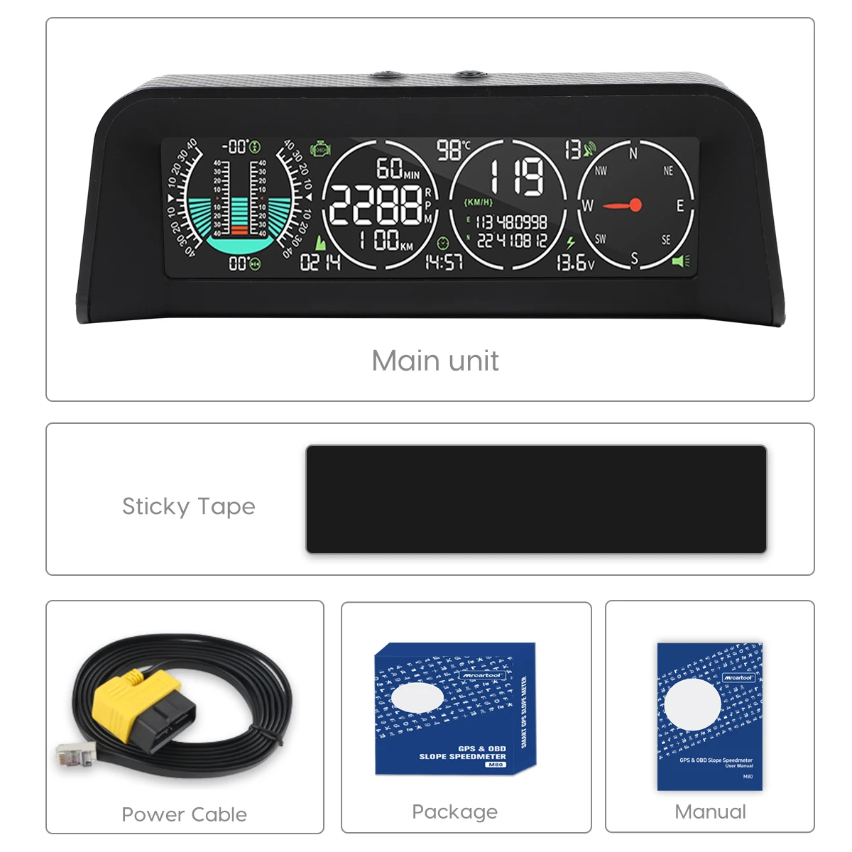 MRCARTOOL ڵ   ÷, GPS  ħ, OBD  跮, ڵ  Ʈ , M80