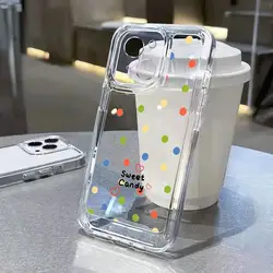 Vibrant Polka Dot Heart Phone Case - Air Soft Cover Shell - iPhone 12 Mini (-1)