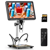 RIEVBCAU 10.1'' HDMI Digital Microscope 2000X Coin Microscope with 10 LEDs 20MP Soldering Microscope for Electronics,PCB, Repair 1