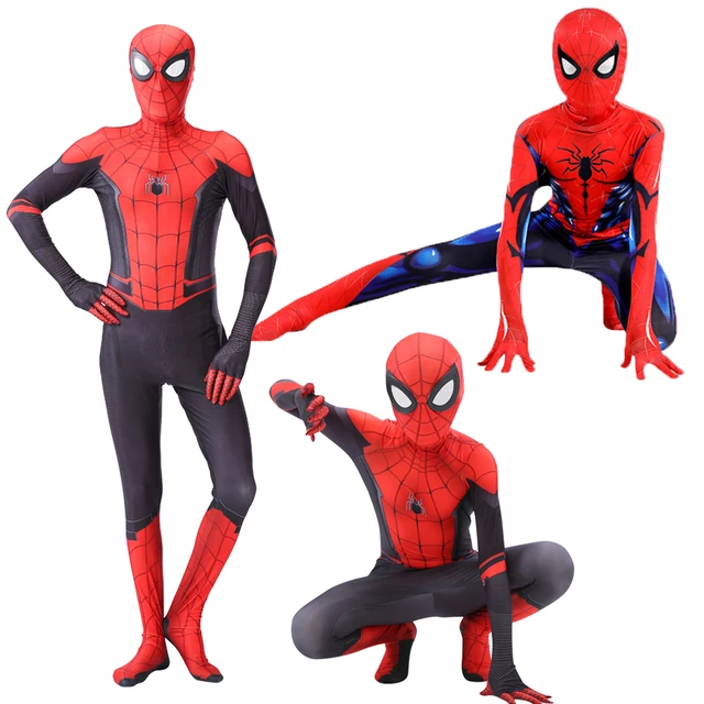 Movie Children Anime Spiderman Costume Kids Adult Zentai Cosplay Male  Superhero Body Suits Carnival Halloween Party - Cosplay Costumes -  AliExpress