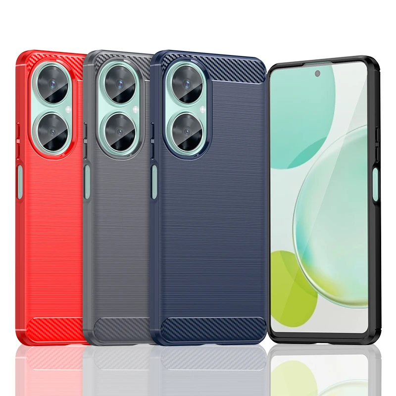 

For Cover Huawei Nova 11i Case For Huawei Nova 11i Shockproof Anti-knock Silicon Carbon Fiber Back Case For Huawei Nova 11i Case