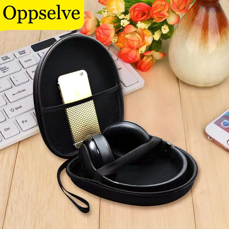 

Portable Headsets Cover Earphones EVA Hard Case Zippered Headphones Box Accessories Earbuds Protective Shell Storage Organizer