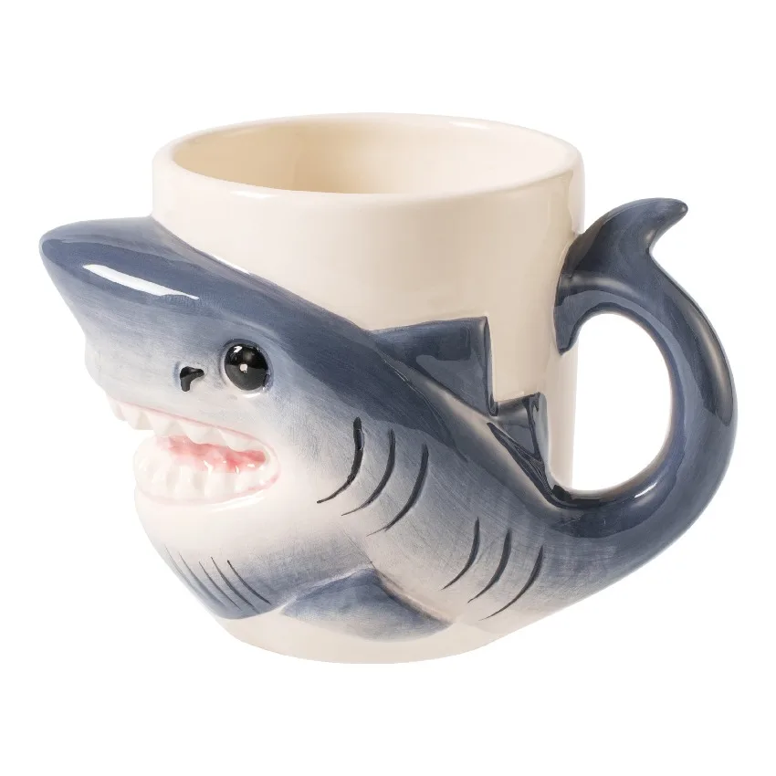 Japanese Internet Celebrity Seaside Shark Ceramic Plate Dumpling Plate Meal