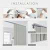 GoDear Design 99.99% Blackout Adjustable Sliding Panel Track Blinds forTrimmable Natural Woven Panel, Bali Cottages 1