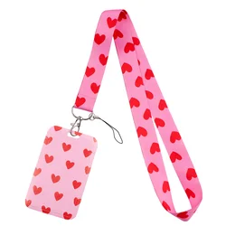 Pink Romantic Lanyard Keychain and Badge Holder Gift Set (2)