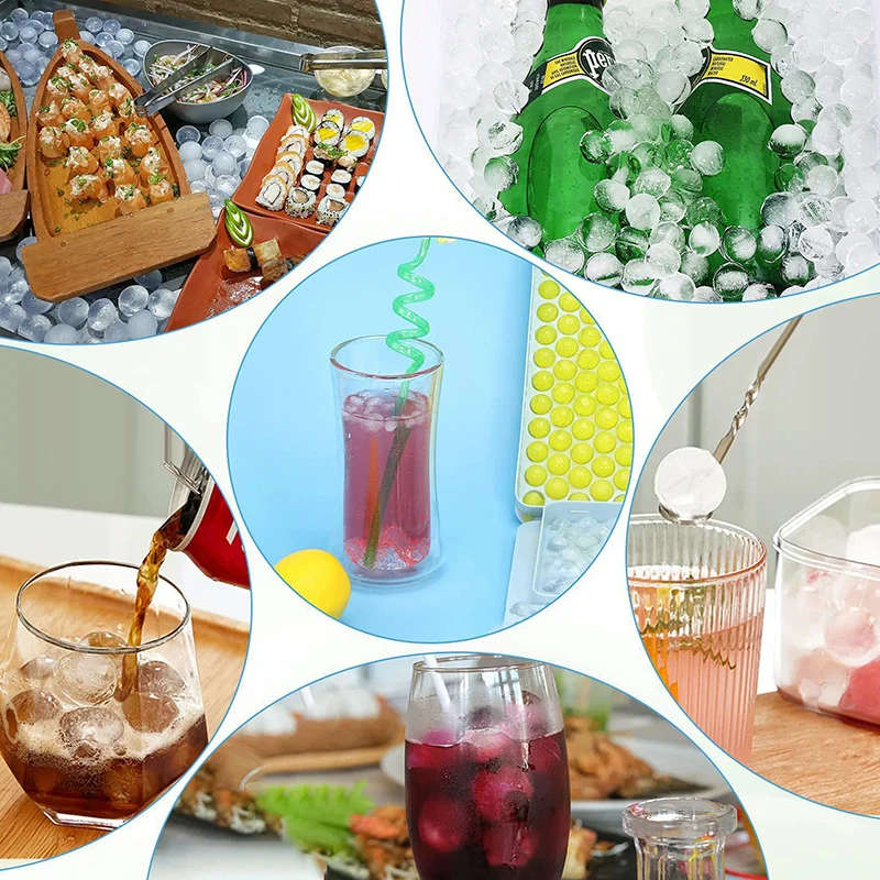 Mini Ice Cube Tray 104 Holes Round Ice Ball Molds Tiny Crushed Tray for Chilling Drinks Coffee Juice Tools Silicona BPA Free ice mold