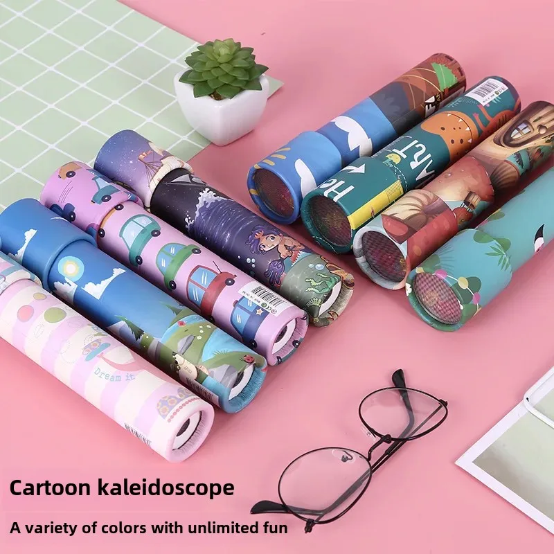 Cartoon Kaleidoscope Children's Educational Toy Creative Rotating Prism Kindergarten Activity Gifts Multicolor Fun Play