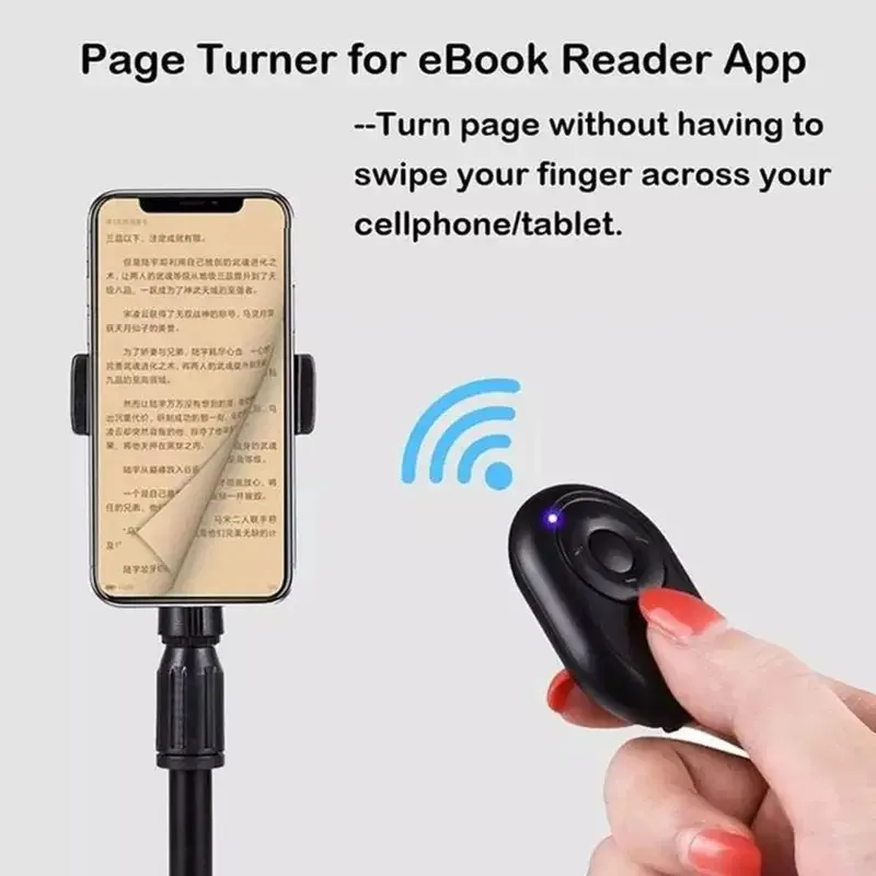 Mini Wireless Remote Controller Compatible with Bluetooth Self-Timer Shutter Button Android Apple Camera