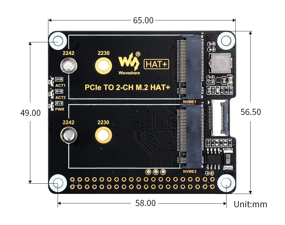 PCIe-Raspberry Pi 5 ?o ?, 2230/2242 ? NVMe ?Uҡu ?a?O?a u??, Raspberry Pi 5 M.2 HAT?oA ?o?, 2  M.2