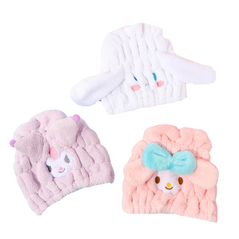 

Sanrio Kuromi My Melody Cartoon Children'S Plush Dry Hair Towel Cinnamoroll Cute Super Absorbent Dry Hair Cap Bathroom Supplies