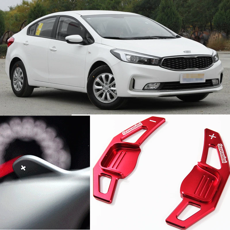 

For KIA K3 2013-2017 Car Accessories Aluminum Interior Trim Cover Steering Wheel Paddle Shifter Extension Sports