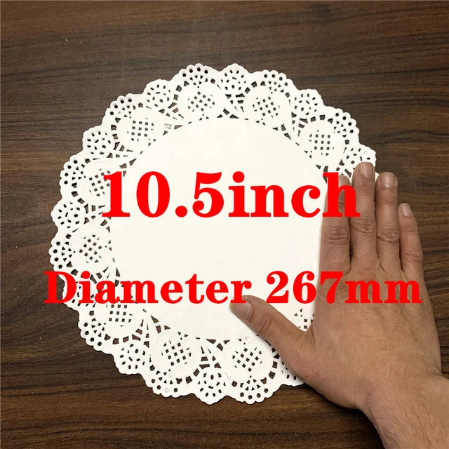 50pcs White Lace Paper Doilies Placemats DIY Box Packaging Gift