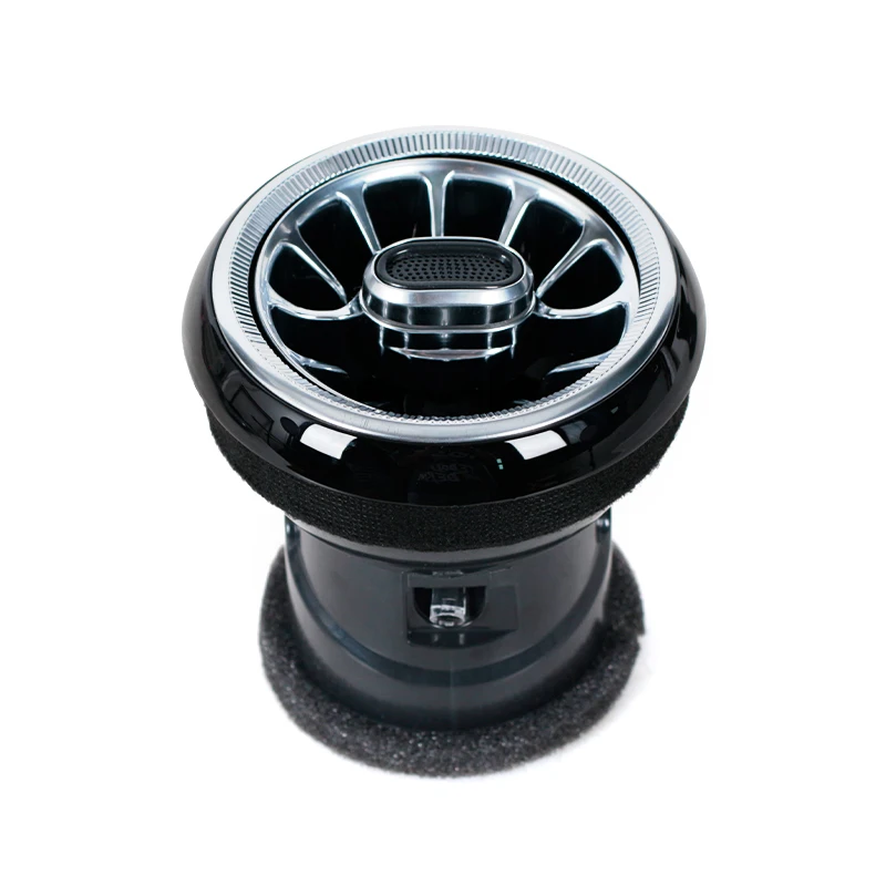 4PCS LED 전면 대시 보드 AC 에어 컨디션 환기구 아우디 A3 2013-2020 용 터보 인테리어 트림 자동차 액세서리