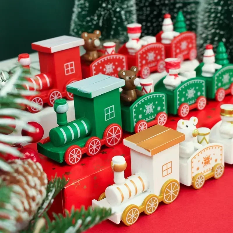 1-10PCS Weihnachten Zug Dekoration Mini Zug Ornament Hängen Weihnachten Baum Dekor Kinder Geschenk Kuchen Topper Urlaub hause Display – Detail 5