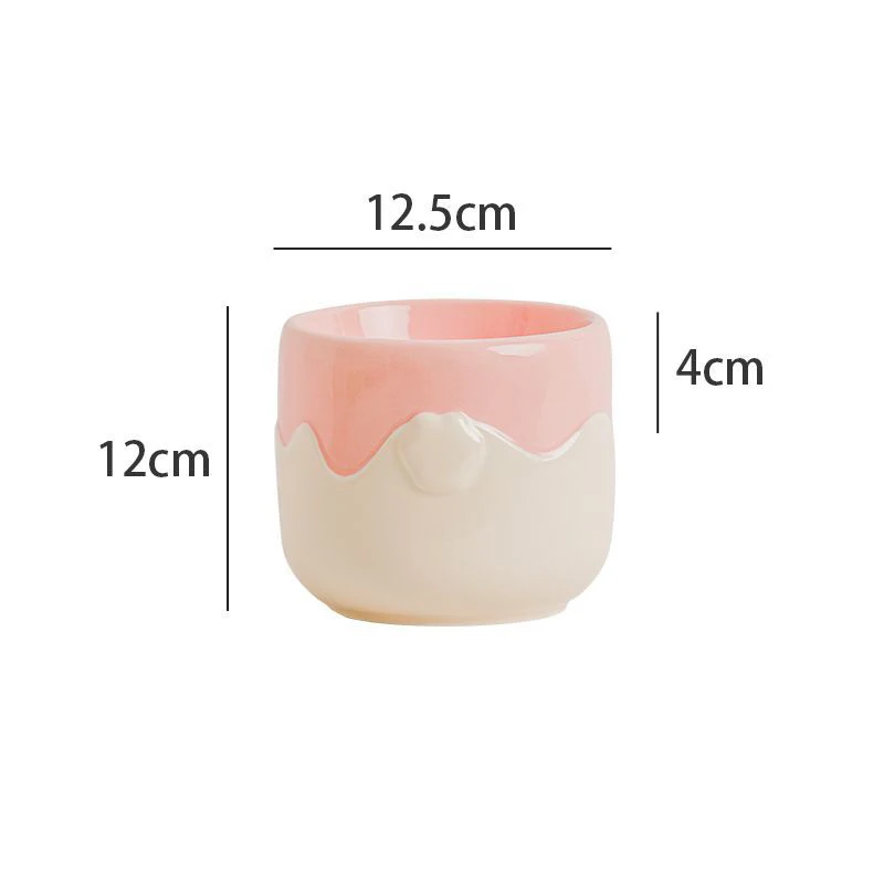 Creative Ceramic Anti-Overturning Food Drinking Water Bowls Cervical Spine Cute Eggshell Pattern Pet Dog and Cat Bowl - PeticaDeals