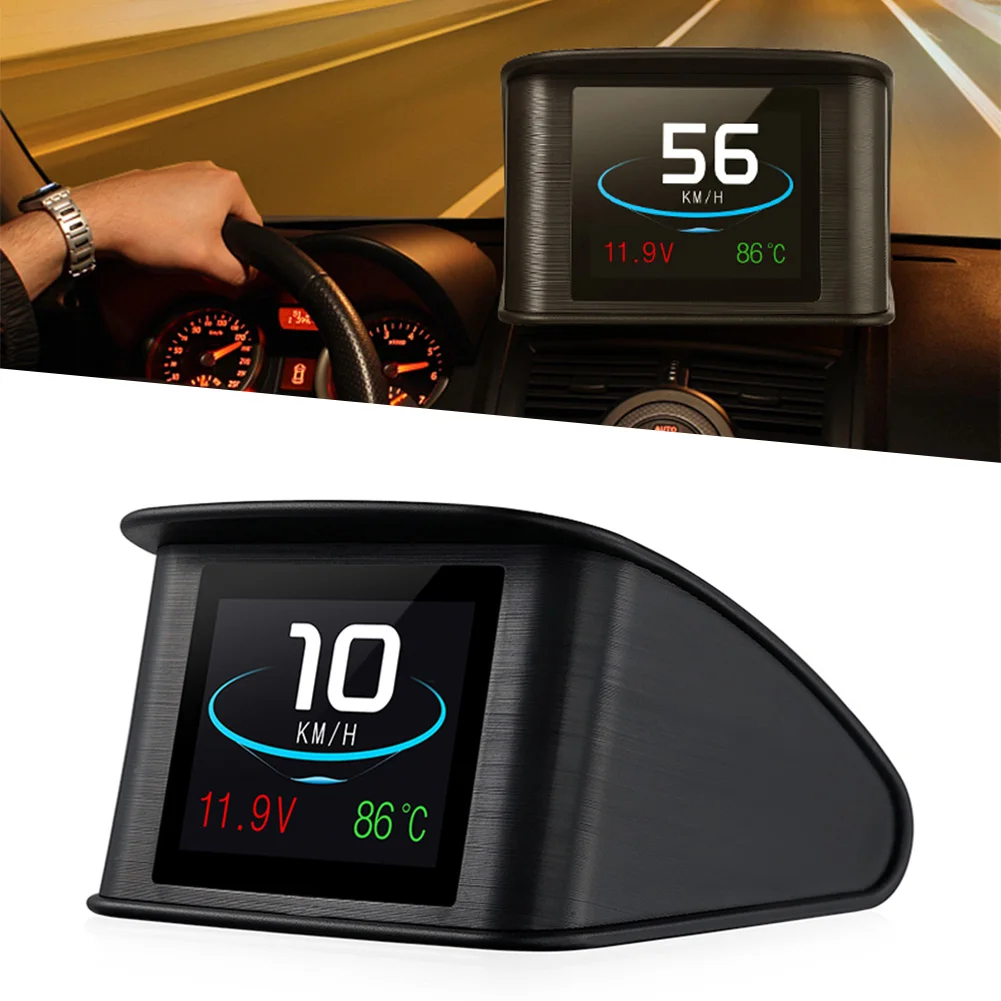 

Цифровой прибор Aotu, инструмент потребления автомобиля HUD P10 OBD2, дисплей на лобовое стекло