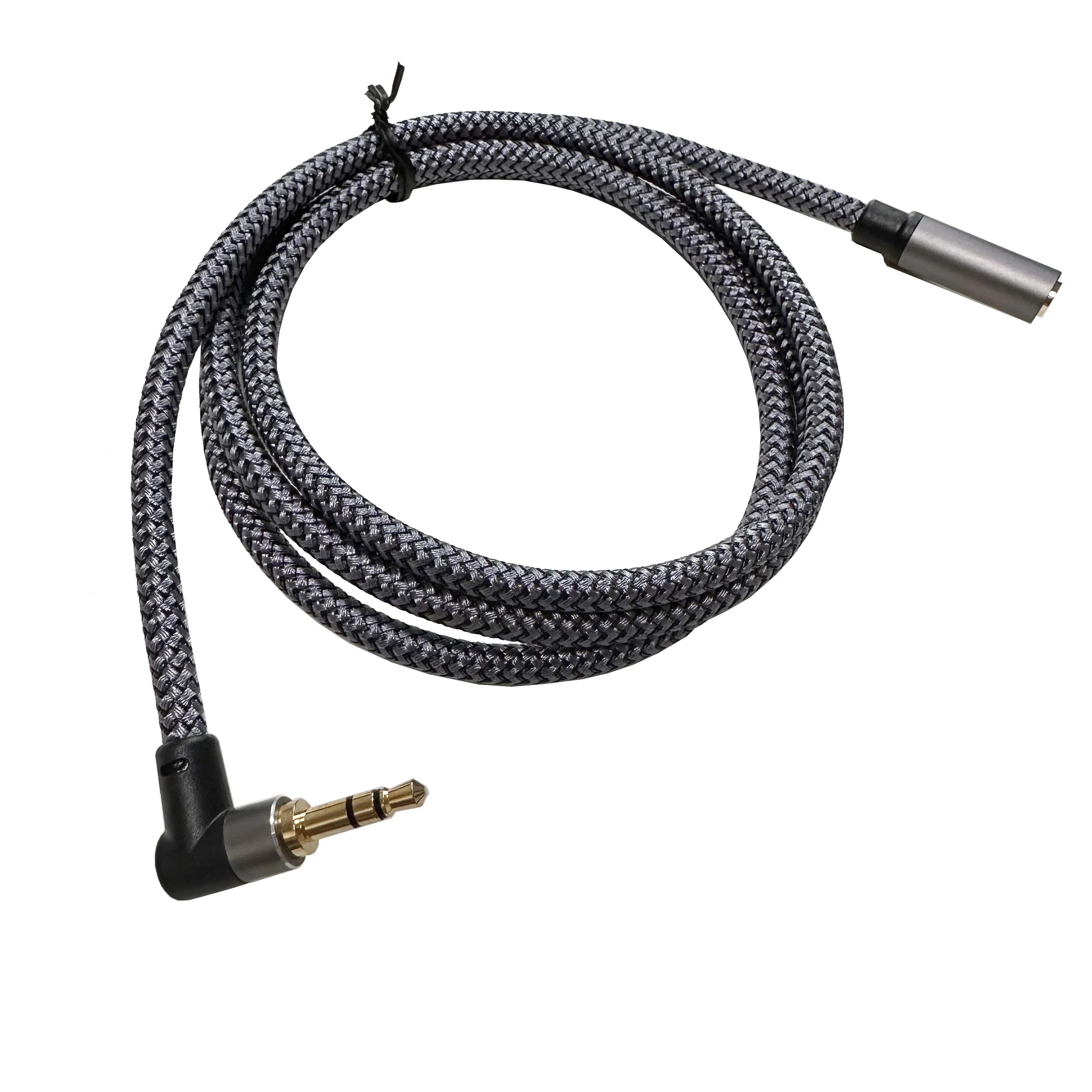Premium Right Angle 3.5mm Audio Extension Cable - Male to Female Stereo Connector