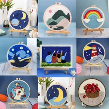 Poke Embroidery Diy Material Package Handmade Wool Crochet Embroidery Embroidery Poke Le Rubbing Embroidery Crochet Knit