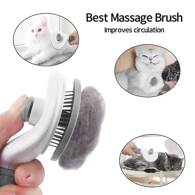 

Remove Cepillo Dog Gato Para for Dog&cat Brush Steel Hair Combs Stainless Grooming Non-slip Remover Slicker Cat