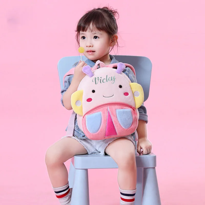 Personalized Child Bag With Name kids Backpack Animal Backpack Toddler Travel Bag Kindergarten Infant School Bag Custom Bag Gift 2