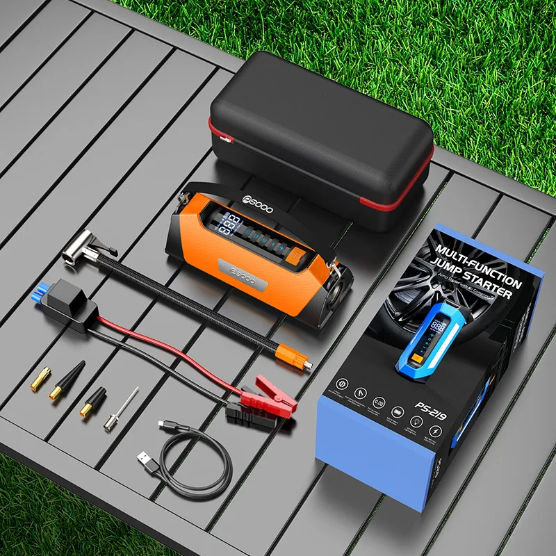 Car Emergency Starter Power Carry Inflatable Pump All-in-one machine Lighter Magic Weapon High Capacity Car Charging Treasure