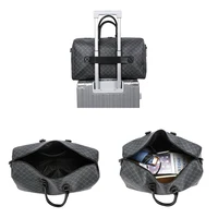 Feriales Herren-Reisetasche in Schwarz – Business-Gepäck mit XXL-Kapazität – Klassische Handtasche & Umhängetasche mit Allover-Print 1