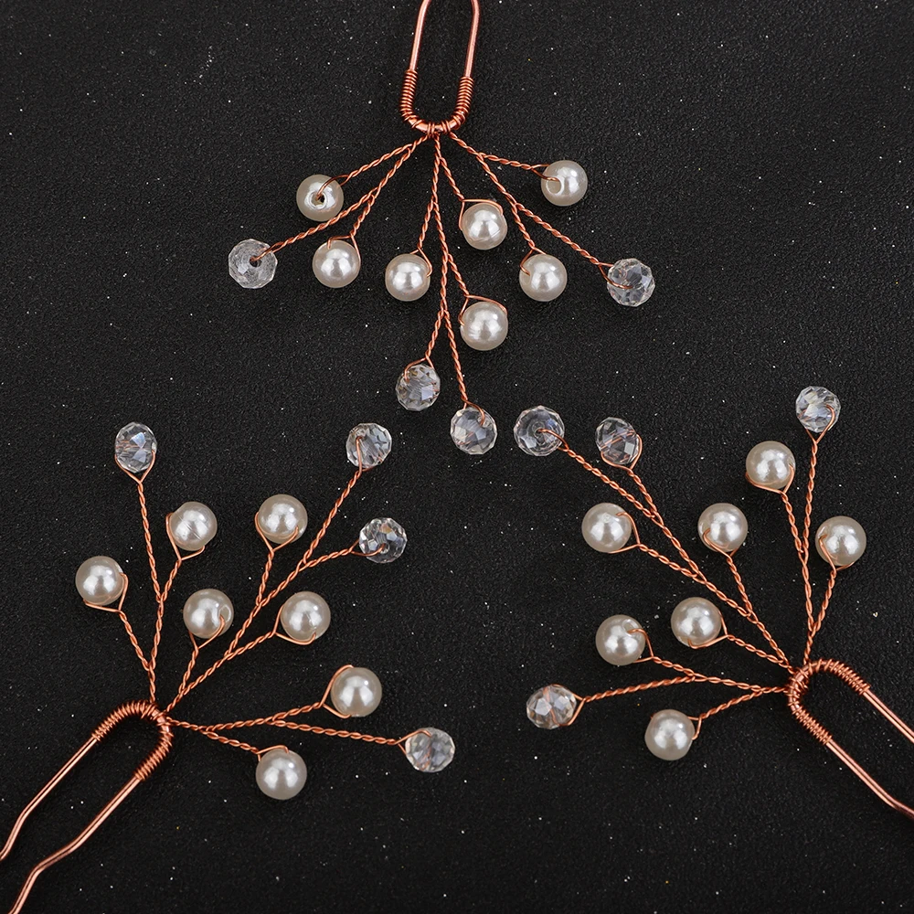 3PCS Silver Color Pearl Headpiece for Women Party Bridal Hair Pin Trendy Crystal Wedding Head Jewelry Accessories Gold Headdress 6 3PCS Silver Color Pearl Headpiece for Women Party Bridal Hair Pin Trendy Crystal Wedding Head Jewelry Accessories Gold Headdress - Image 6