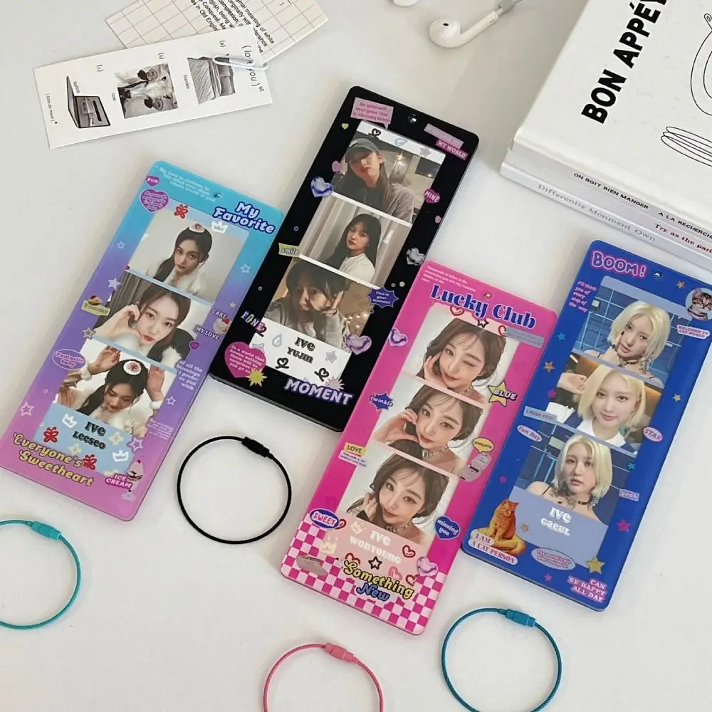 

American Style Photocards Album School Stationery Acrylic Retro Photo Cards Holder Idol Photo INS Photo Booth Frames Student