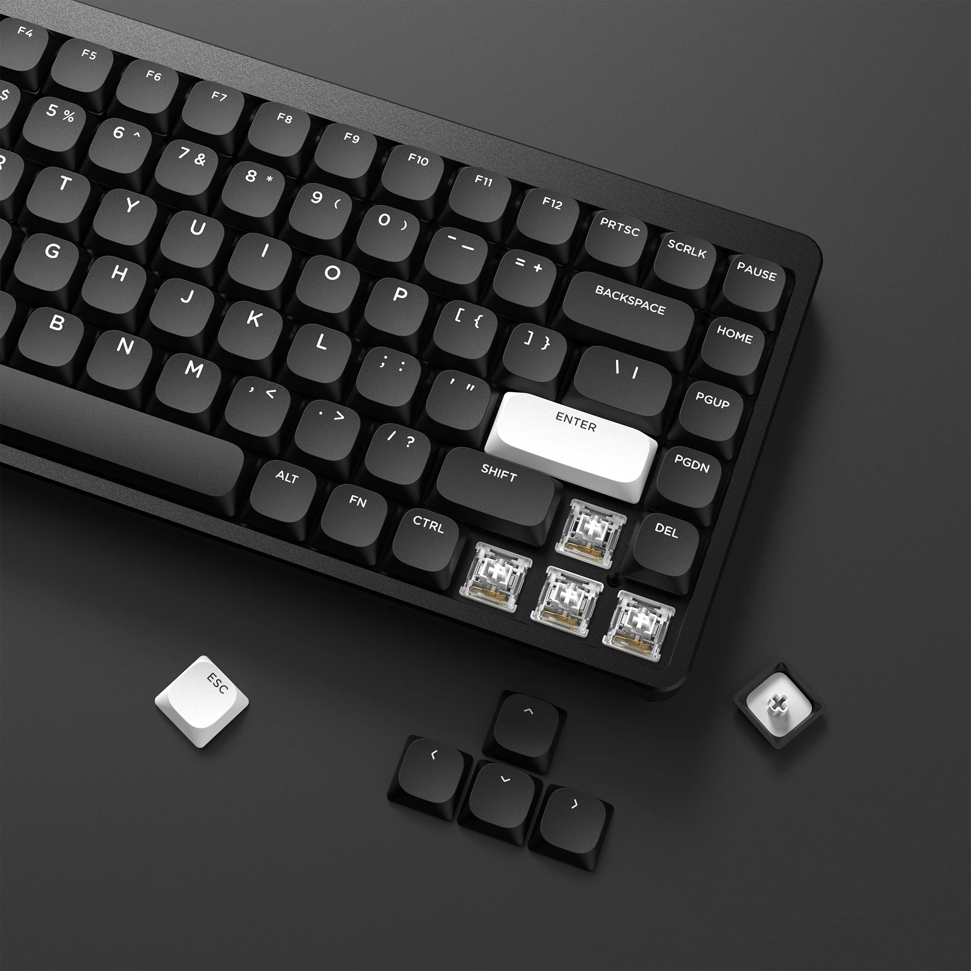 Pbt Keycaps para Teclado Mecânico Gamer Low Profile Wob Slim Double Shot Gateron Cherry mx Switch 60 65 75 Chave 129 - Imagem 3
