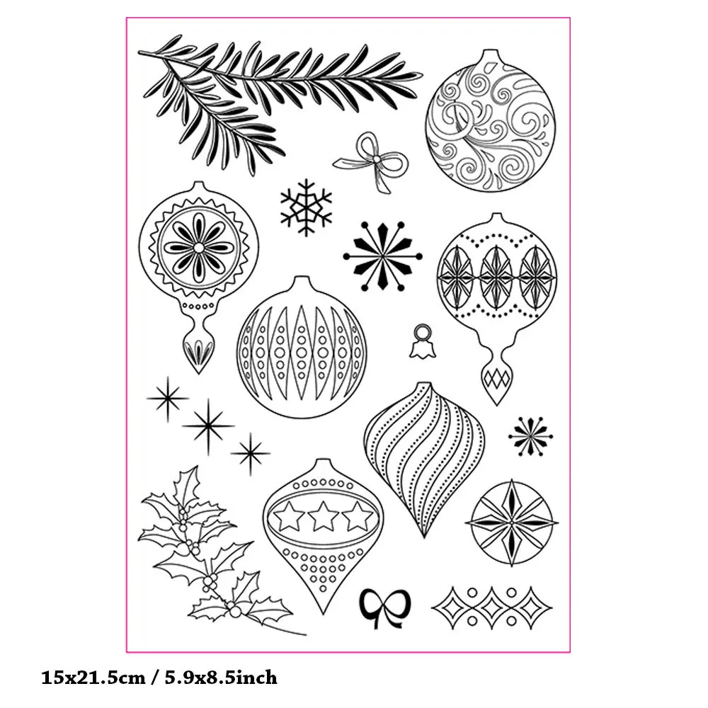 Christmas Decoration Seal Clear Stamps for DIY Scrapbooking Card Rubber Stamp Making Photo Album Handmade Crafts Decoration