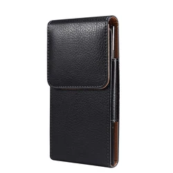 Custodia per telefono con clip verticale in pelle premium - Borsa da cintura universale per cellulare