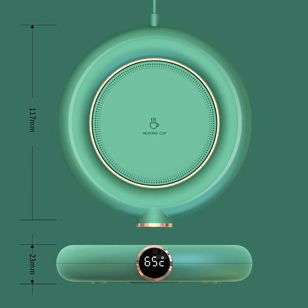 Mini Portable USB Cup Warmer 3 Gear Coffee Mug Heating Coaster Smart Thermostatic Hot Plate Milk Tea Water Heating Pad Heater 3