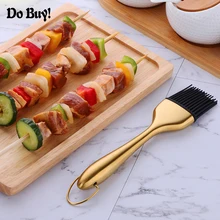 

Silicone Oil Brush Kitchen With Stainless Steel Handle Pastry Baking Brushes For Food Kitchen Cooking BBQ Oil Brushes