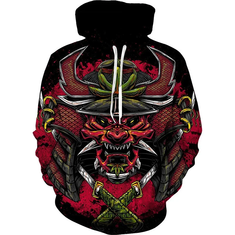 thumbnail image 1 of Nueva sudadera con capucha de anime 3D de moda para hombre y mujer, sudadera de samurái japonesa, jersey negro de otoño y primavera, ropa para hombre, 1 of 4