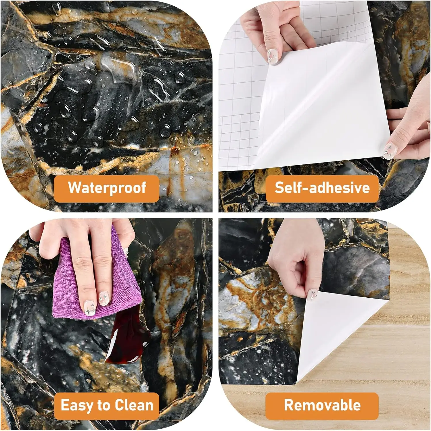 3Pcs Clear Contact Paper Roll Kitchen Backsplash Wallpaper Oil Proof Wall  Stickers Protector Heat Resistant Self-Adhesive Backsplash Sticker for