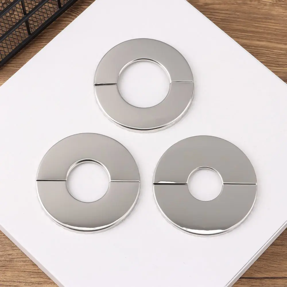 1Pc Stainless Steel Shower Kitchen Faucet Decorative Cover Wall Flange Self-Adhesive Pipe Wall Covers Bathroom Accessories New