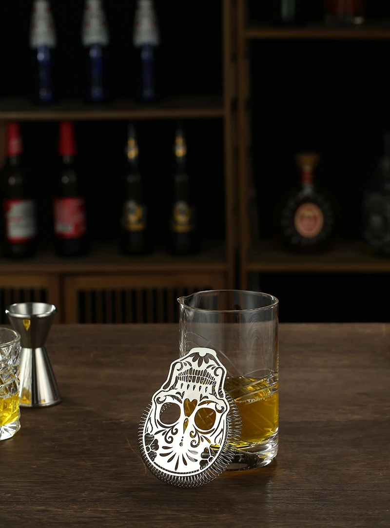 Skull Shape Bar Cocktail Strainer Stainless Steel