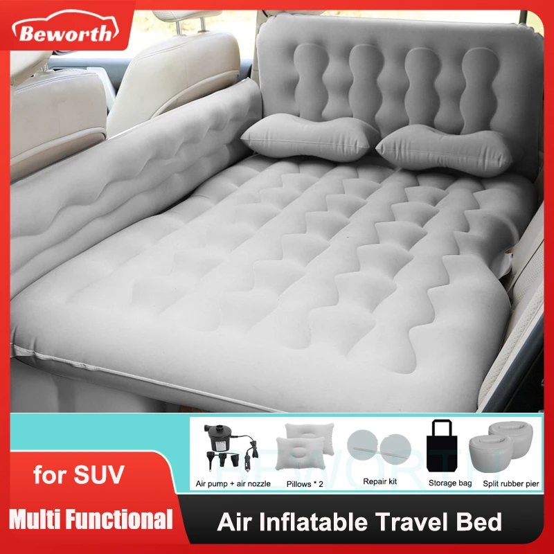 Inflatable Mattress Air Cushion Bed Sleep Rest SUV Travel Bed Universal Car Rear Seat Multi Functional for Outdoor Camping Beach