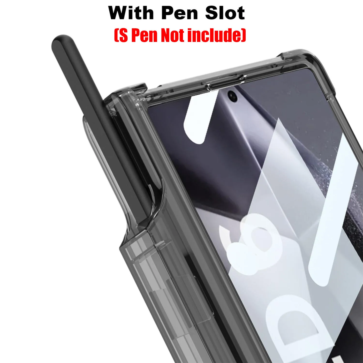 Robuste, stark sturzsichere TPU-Schutzhülle für Samsung Galaxy Z Fold 6, magnetische Aufladung, mit Telefonständer, Glasbildschirmfolie_voghion.com