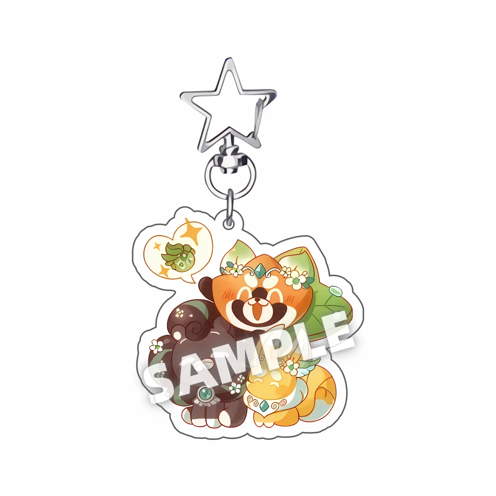Cookie Run Kingdom Acrylic Keychain - Candy Apple Milk Shadow Pure Vanilla Jewelry Bag Accessory Key Ring Gift