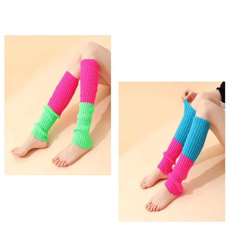 Neon Pintuck Leg Warmers (B×N) Neon Legwarmers