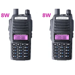 BaoFeng – walkie talkie radio émetteur récepteur UV 82 Real 8W double bande VHF/UHF FM 